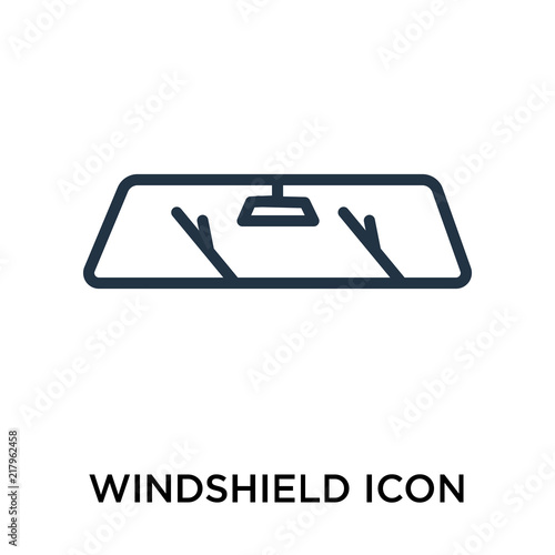windshield icon isolated on white background. Simple and editable windshield icons. Modern icon vector illustration.