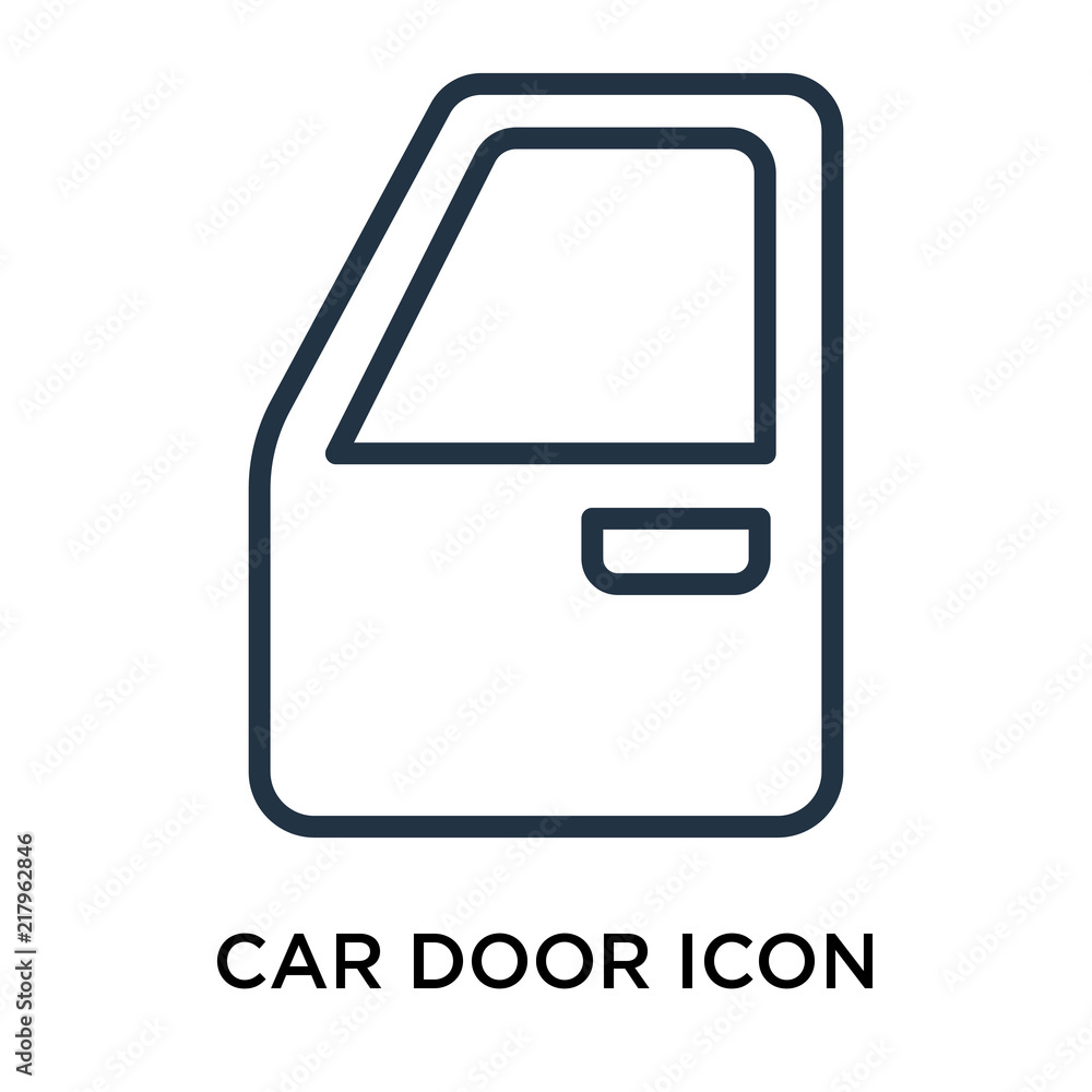 car door icon isolated on white background. Simple and editable car door icons. Modern icon vector illustration. car door icon isolated on white background. Simple and editable car door icons. Modern icon vector illustration.