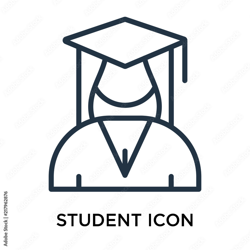 student icons isolated on white background. Modern and editable student icon. Simple icon vector illustration. student icons isolated on white background. Modern and editable student icon. Simple icon vector illustration.