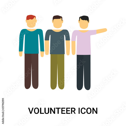volunteer icon isolated on white background. Simple and editable volunteer icons. Modern icon vector illustration.