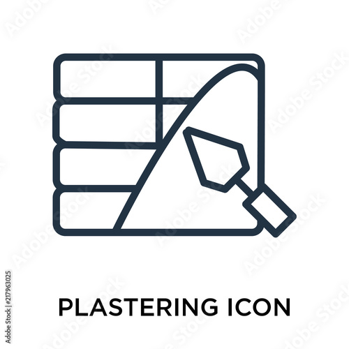 plastering icon isolated on white background. Simple and editable plastering icons. Modern icon vector illustration.