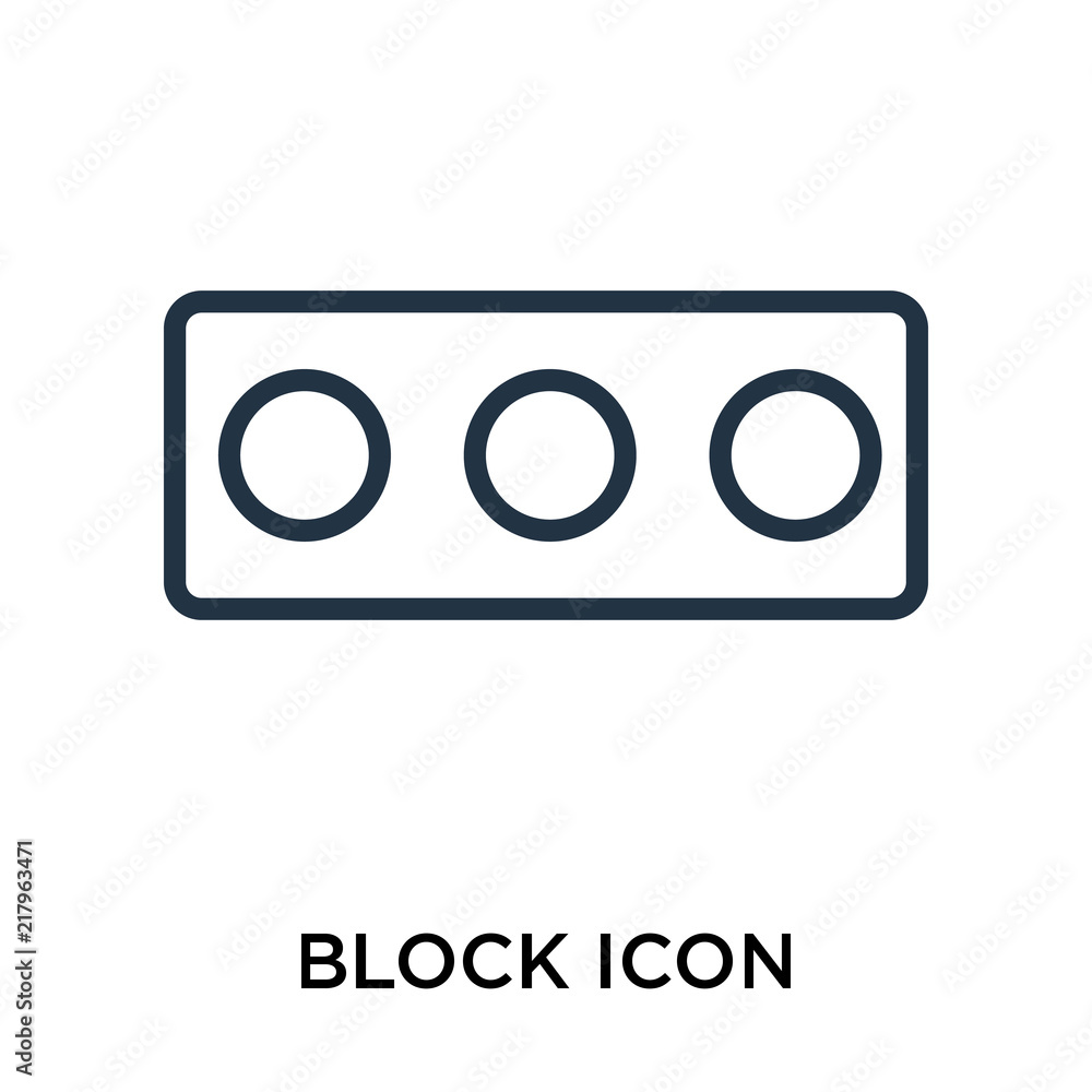 block icon isolated on white background. Simple and editable block icons. Modern icon vector illustration. block icon isolated on white background. Simple and editable block icons. Modern icon vector illustration.