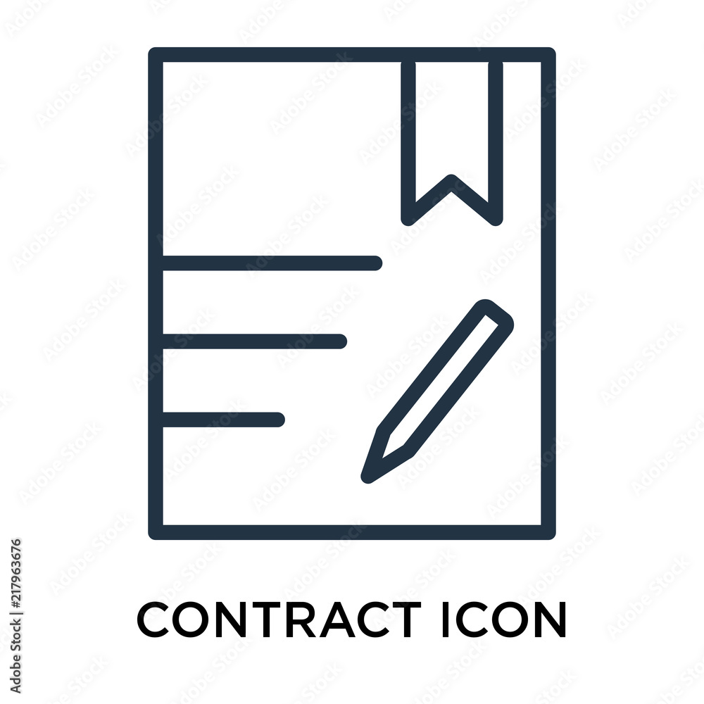 contract icons isolated on white background. Modern and editable ...