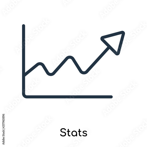 stats icon isolated on white background. Modern and editable stats icon. Simple icons vector illustration.