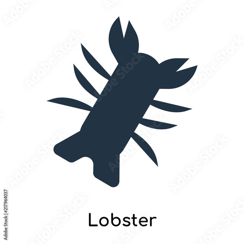 Fotografiet lobster icons isolated on white background