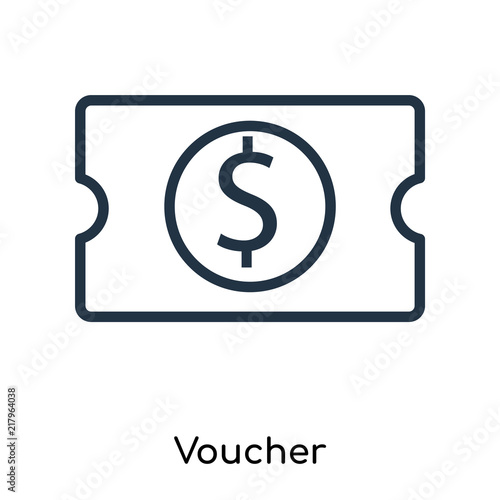 voucher icon isolated on white background. Modern and editable voucher icon. Simple icons vector illustration.