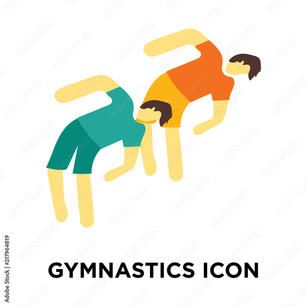 gymnastics icon isolated on white background. Simple and editable gymnastics icons. Modern icon vector illustration.