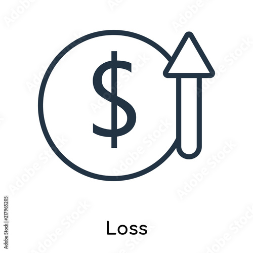 loss icon isolated on white background. Modern and editable loss icon. Simple icons vector illustration.