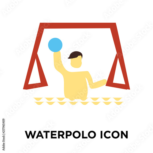 waterpolo icon isolated on white background. Simple and editable waterpolo icons. Modern icon vector illustration.