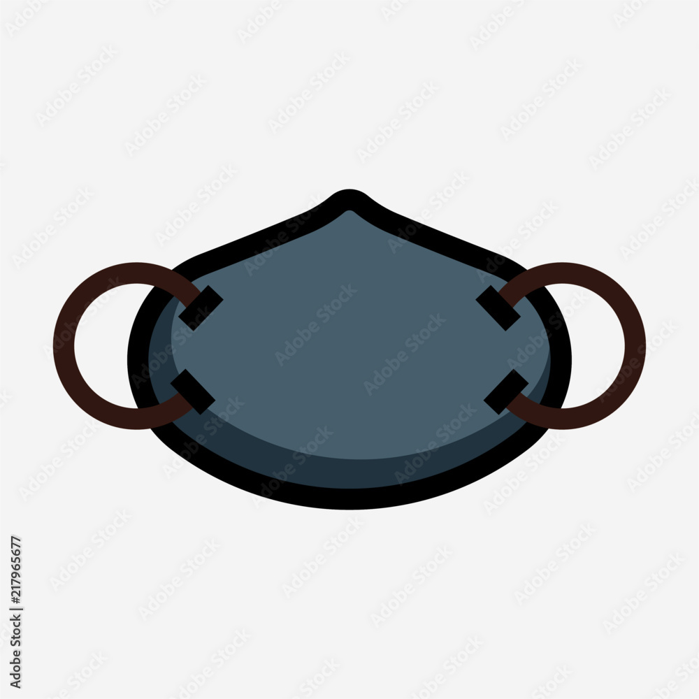 Coloured outline toxic mask pixel perfect vector icon Coloured outline toxic mask pixel perfect vector icon