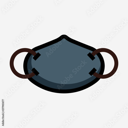 Coloured outline toxic mask pixel perfect vector icon