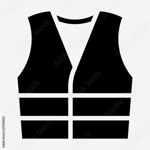 Glyph Life jacket pixel perfect vector icon