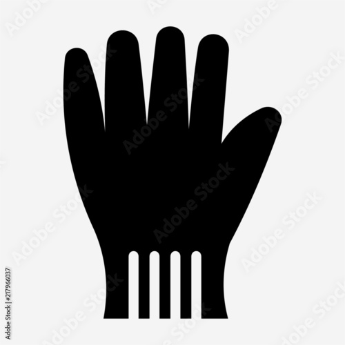 Glyph safety glove pixel perfect vector icon