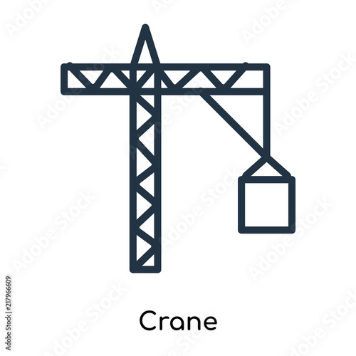 crane icons isolated on white background. Modern and editable crane icon. Simple icon vector illustration.