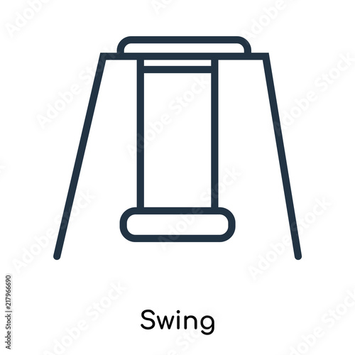swing icon isolated on white background. Modern and editable swing icon. Simple icons vector illustration.