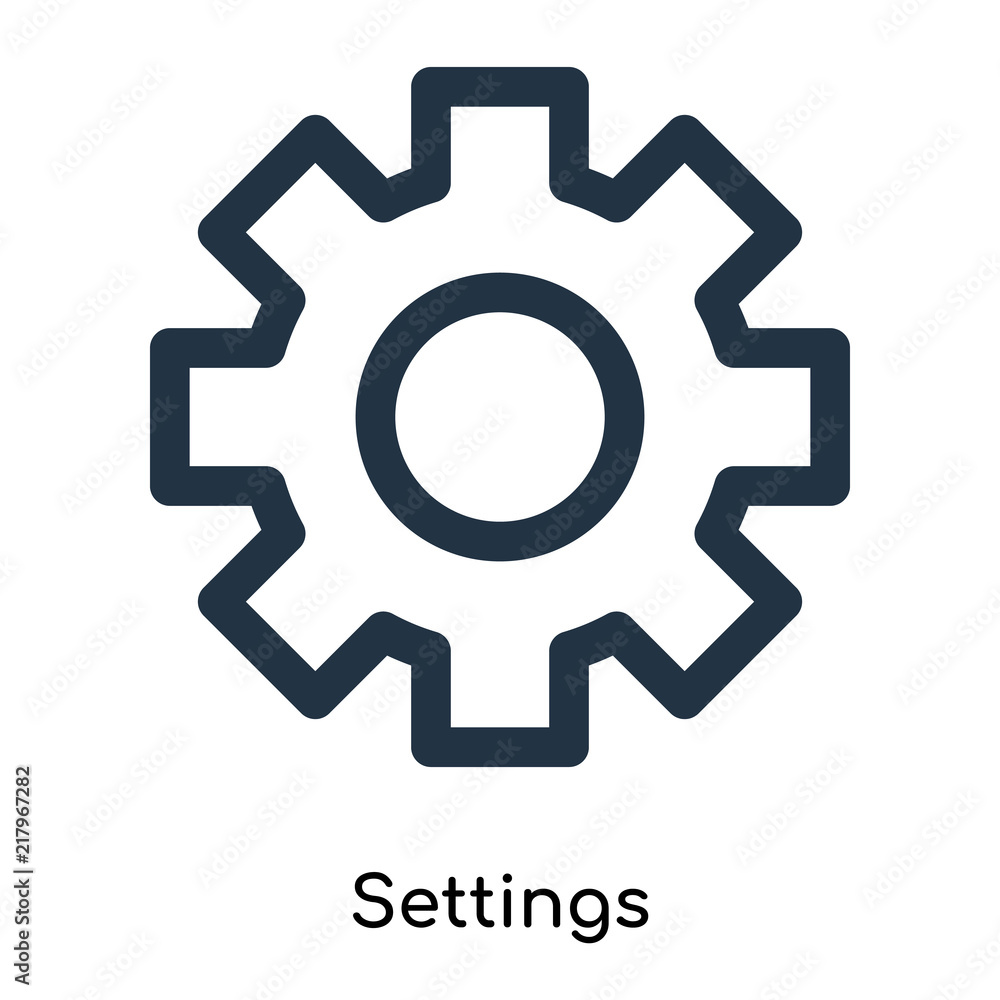 settings icons isolated on white background. Modern and editable settings  icon. Simple icon vector illustration. Stock Vector | Adobe Stock
