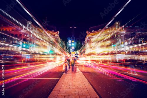 Konstfotografi Motion Speed Light in London City