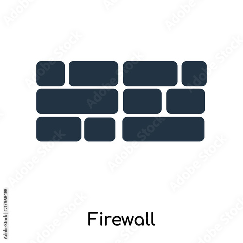firewall icon isolated on white background. Modern and editable firewall icon. Simple icons vector illustration.
