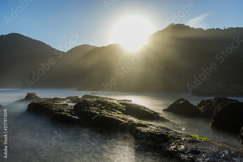 Long Exposure Beach Pedra da Praia do Meio Trindade, Paraty Rio  photo