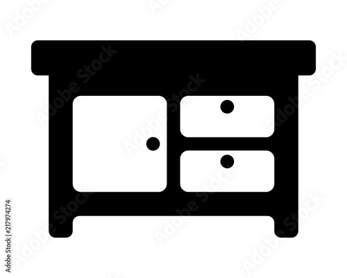 black cupboard furniture furnishing household interior exterior home image vector icon logo