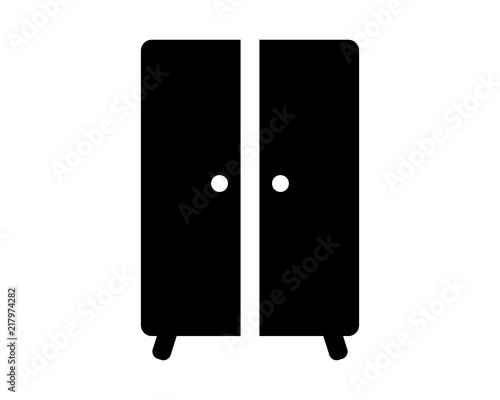 black wardrobe furniture furnishing household interior exterior home image vector icon logo