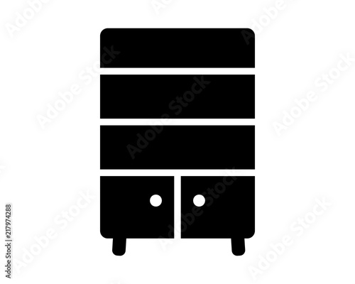 black wardrobe furniture furnishing household interior exterior home image vector icon logo