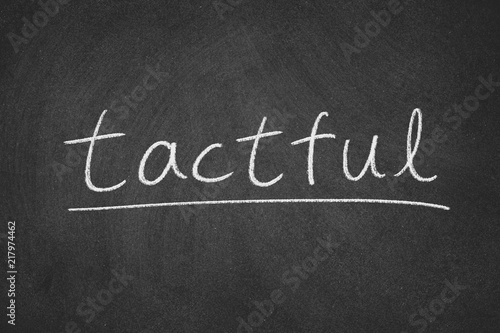 tactful concept word on a blackboard background © sean824