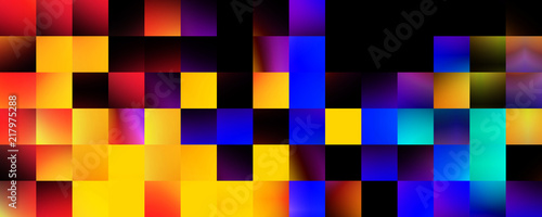 Abstract pixel grid with color gradient for background
