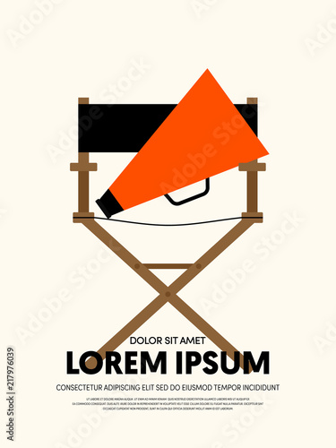 Movie and film modern retro vintage poster background