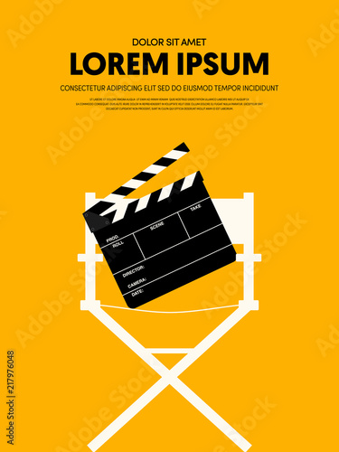 Movie and film modern retro vintage poster background