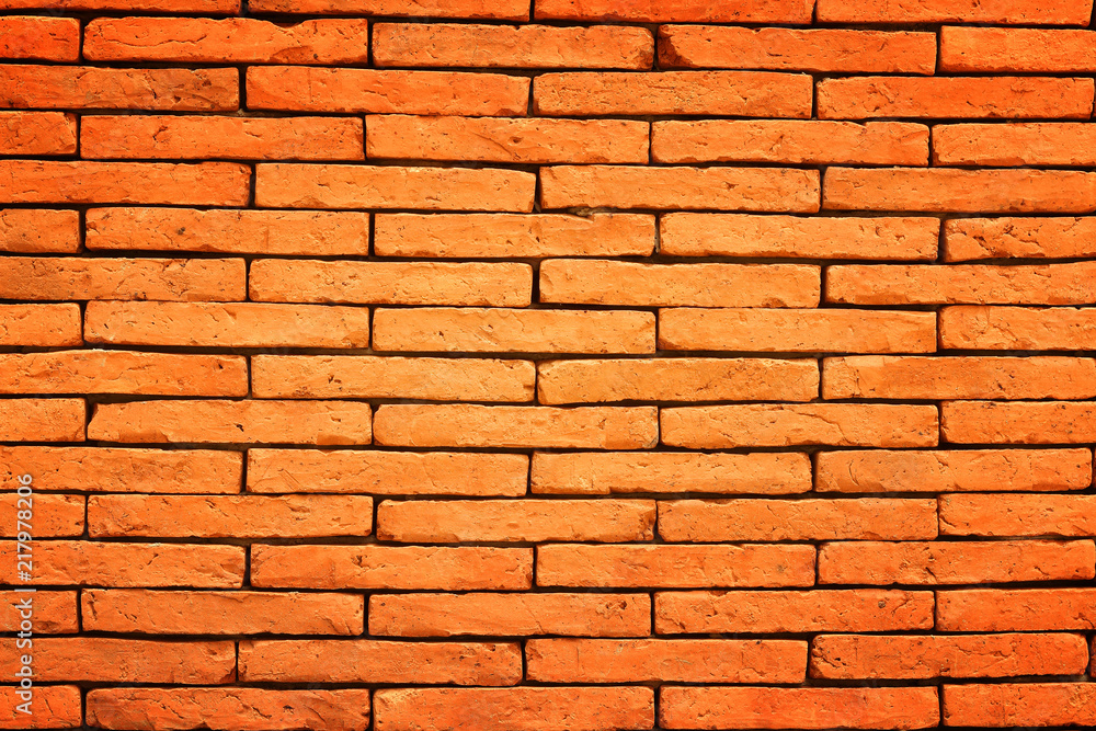 Obraz premium texture old dark brown and red brick wall background.