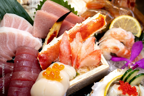 Fresh and delicious sashimi Japanese food.