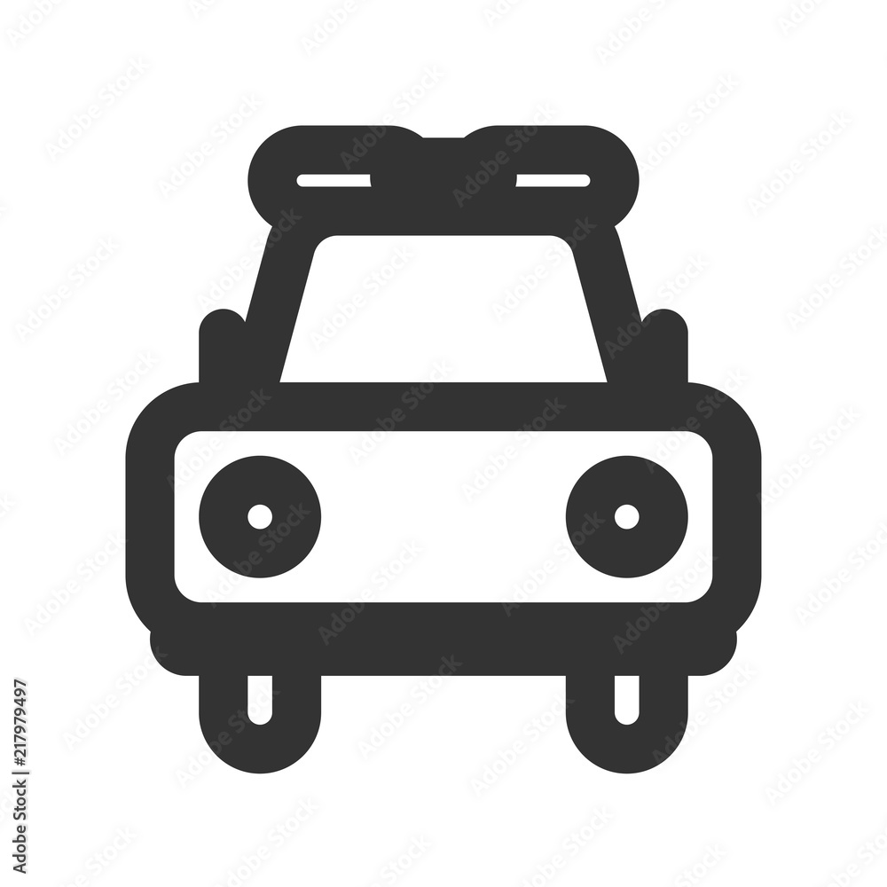 Police car line vector 