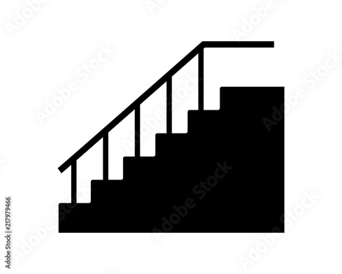 black stairs furniture furnishing household interior exterior home image vector icon logo
