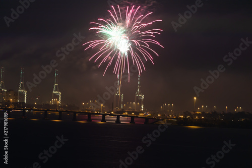 Obraz na płótnie fireworks w salonie