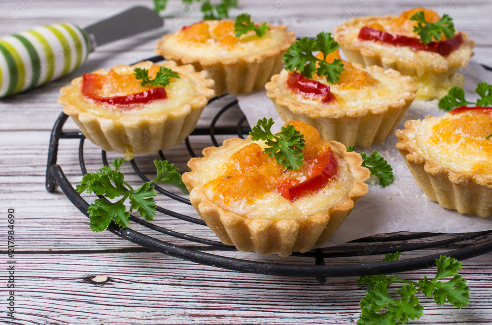 Tartlets with vegetables Tartlets with vegetables