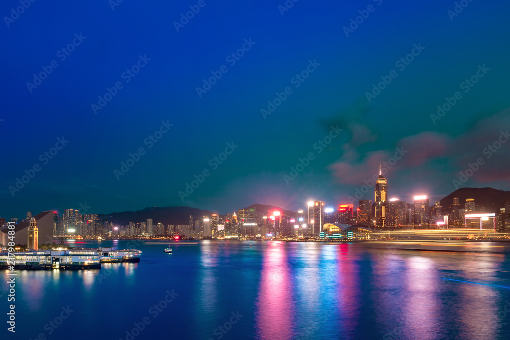 Hong Kong Harbor View at night 