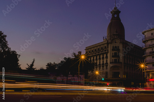 atardecer a larga exposicion