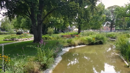 Rotating Timelapse in public park in Schwechat, near Vienna