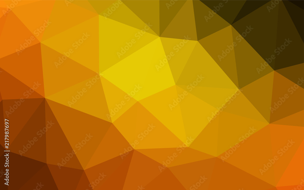 Dark Orange vector gradient triangles template. Dark Orange vector gradient triangles template.