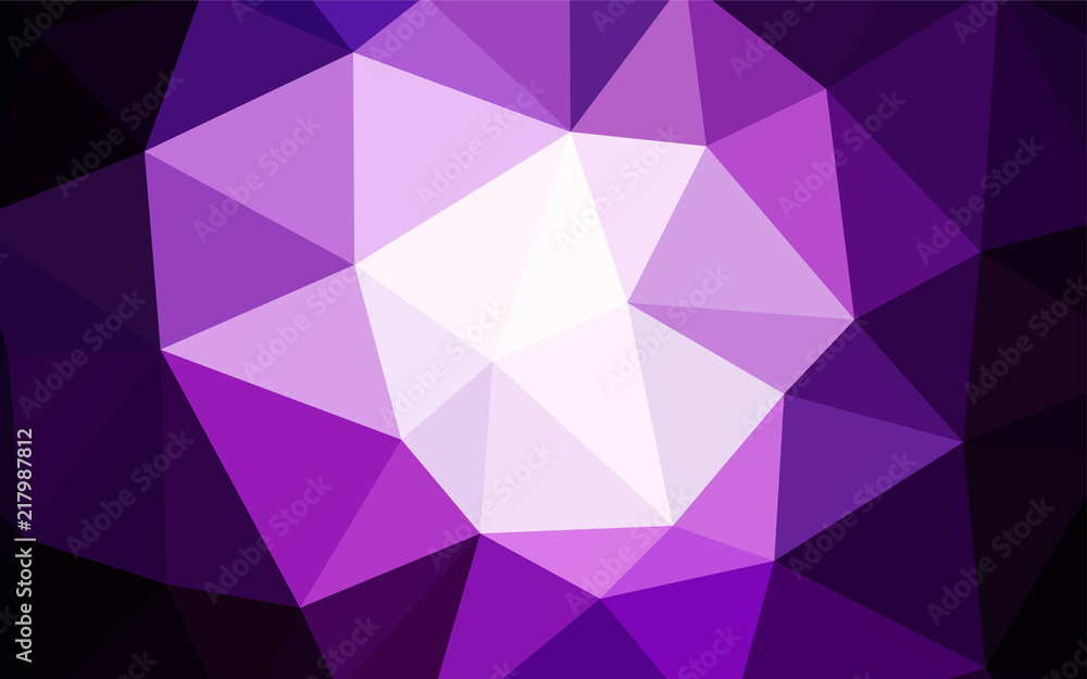 Fototapeta premium Dark Purple vector abstract polygonal template.