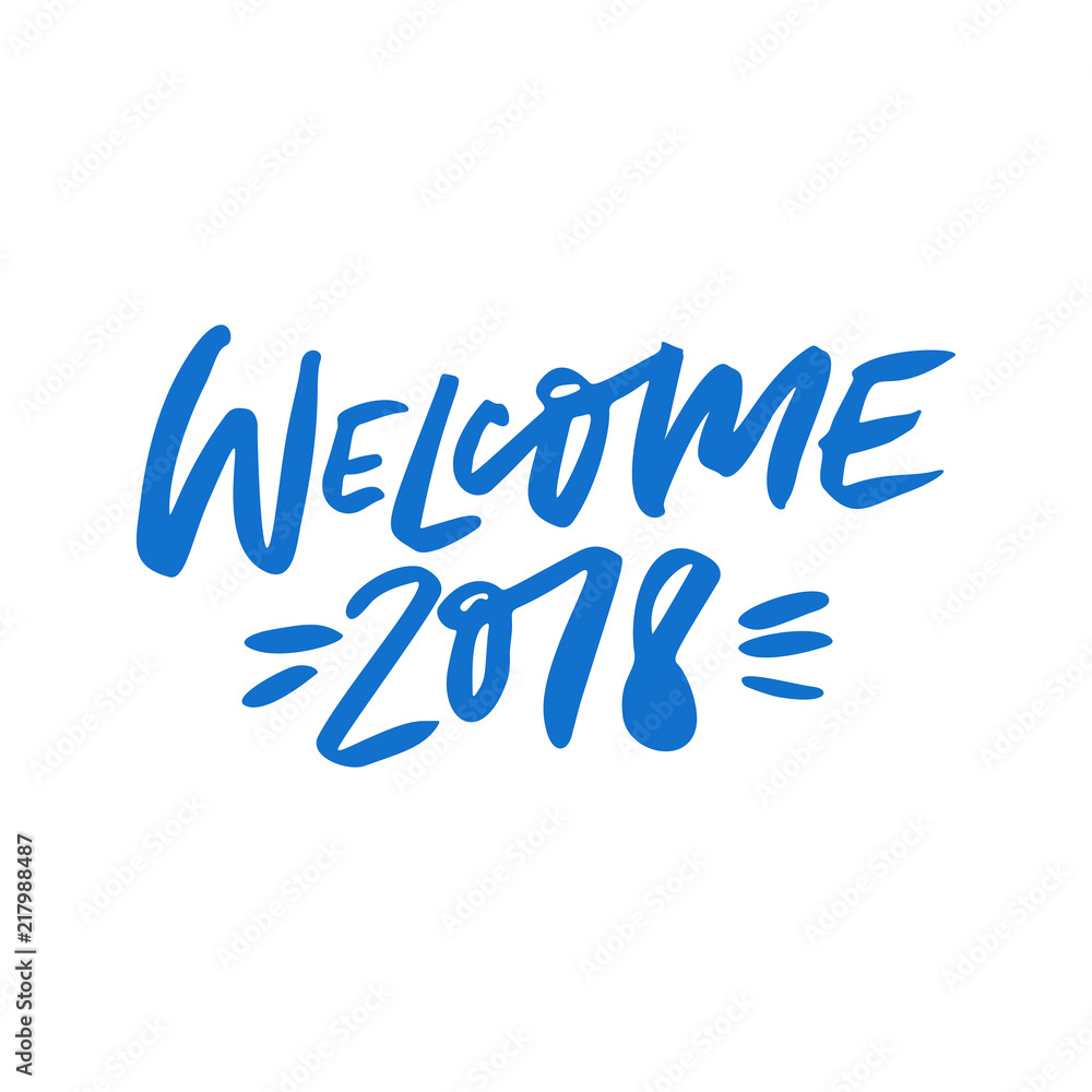 Welcome 2018 Lettering