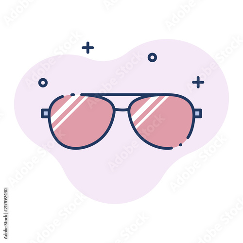 Sunglasses LineColor illustration