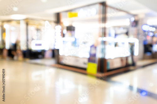shopping mall abstract defocused blurred background