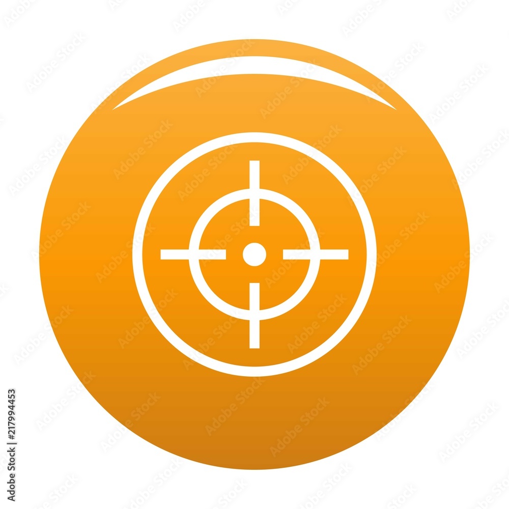 Telescope icon. Simple illustration of telescope vector icon for any design orange