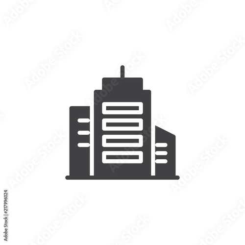 Skyscraper building vector icon. filled flat sign for mobile concept and web design. office building simple solid icon. Symbol, logo illustration. Pixel perfect vector graphics