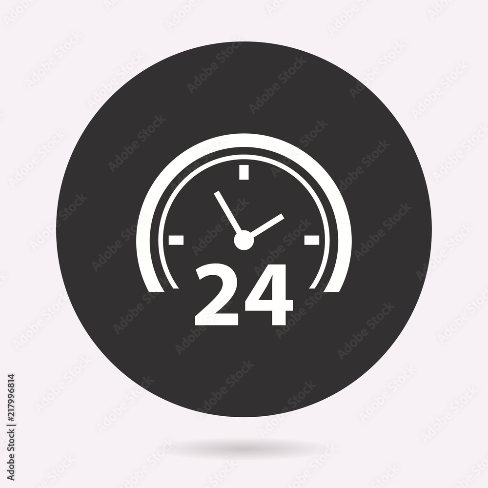 24 hour service - vector icon.
