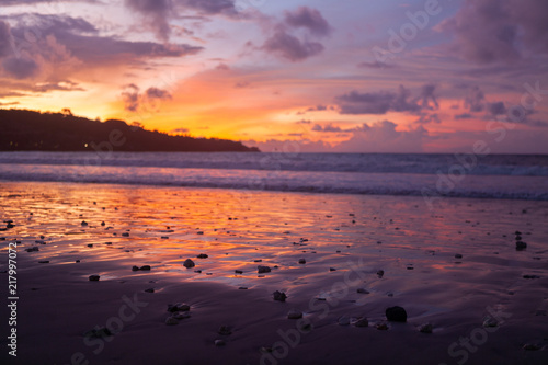 Sunset at Jimbaran beach, Bali