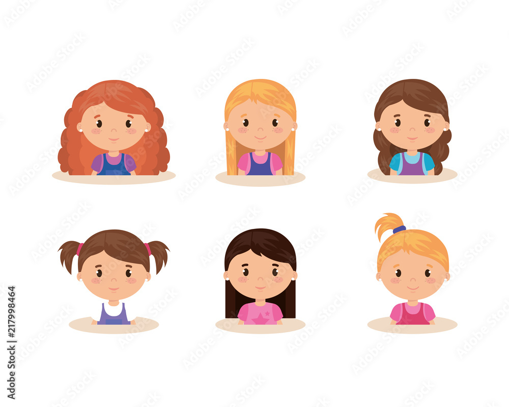 cute and little girls group cute and little girls group