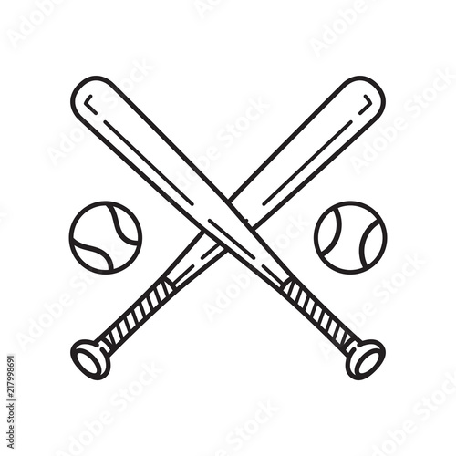 baseball vector icon logo baseball bat cartoon illustration symbol clipart